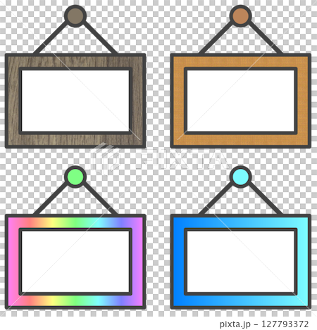 用於展示照片和繪畫的簡單框架的插圖 127793372