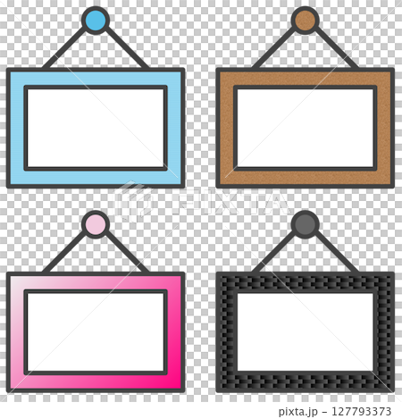 用於展示照片和繪畫的簡單框架的插圖 127793373