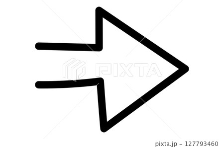 強調や進行を示す右矢印アイコン 127793460