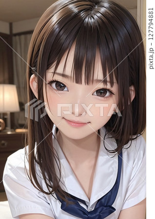 目力が強い女子高生 127794881