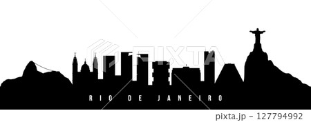 Vector silhouette illustration of Rio de Janeiro City  127794992