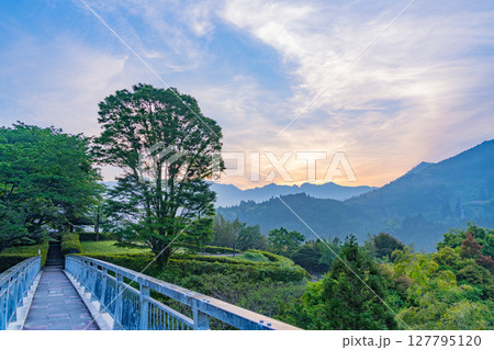 （宮崎県）日之影町　青雲橋公園から見る日の出 127795120