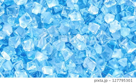 爽やかな青い氷の背景素材 127795301
