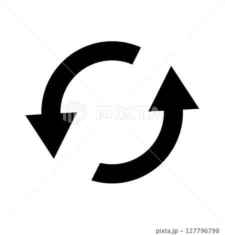 ダウンロード中の矢印(黒) 127796798