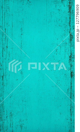 Turquoise grunge wooden vertical background with distressed texture and vertical lines for design and print Turquoise grunge wooden vertical background with distressed texture and vertical lines for design and print 127796909