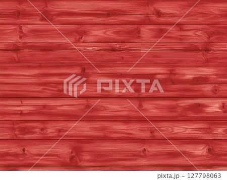 赤色のペンキの塗られた木の壁の背景素材 赤色のペンキの塗られた木の壁の背景素材 127798063