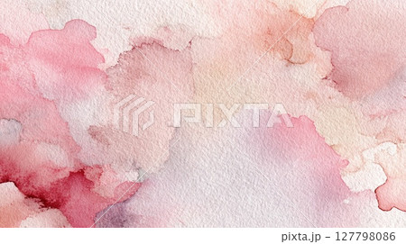 水彩で描いたピンクのテクスチャ 水彩で描いたピンクのテクスチャ 127798086