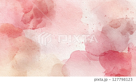 水彩で描いたピンクの和紙 水彩で描いたピンクの和紙 127798123