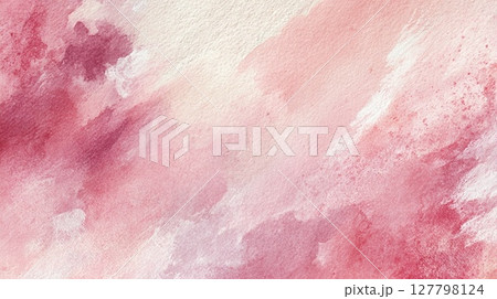 水彩で描いたピンクの和紙 水彩で描いたピンクの和紙 127798124