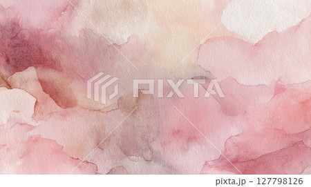 水彩で描いたピンクの和紙 水彩で描いたピンクの和紙 127798126
