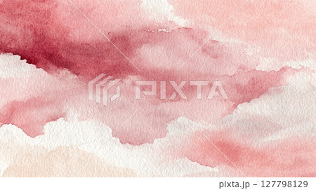 水彩で描いたピンクの和紙 127798129