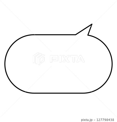 シンプルな吹き出しのイラスト　横長 127798438