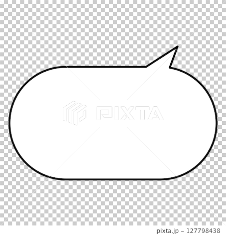 シンプルな吹き出しのイラスト　横長 127798438