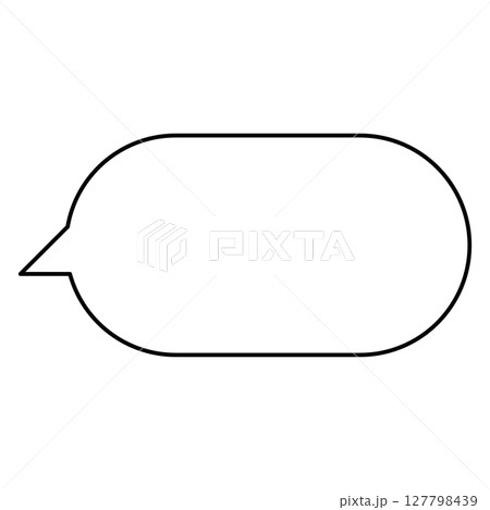 シンプルな吹き出しのイラスト　横長 127798439