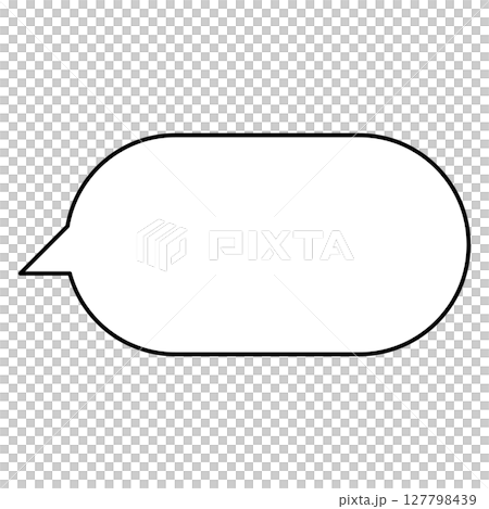 シンプルな吹き出しのイラスト　横長 127798439