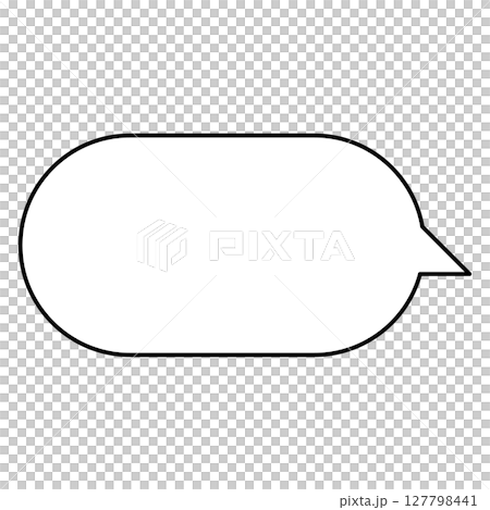 Simple speech bubble illustration, landscape 127798441