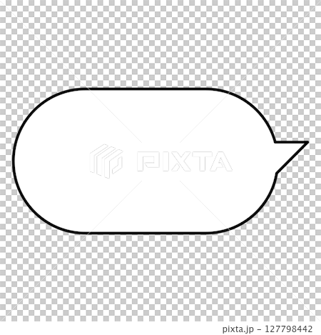 Simple speech bubble illustration, landscape 127798442