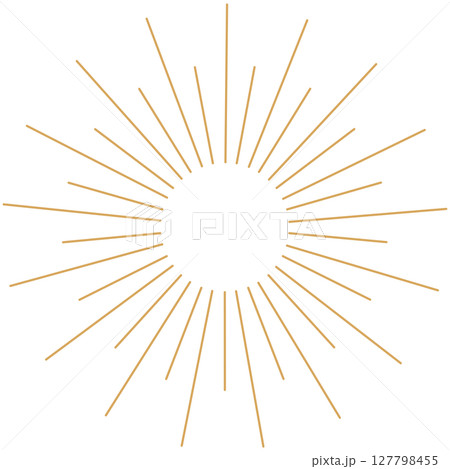 放射状ラインの飾り素材 127798455