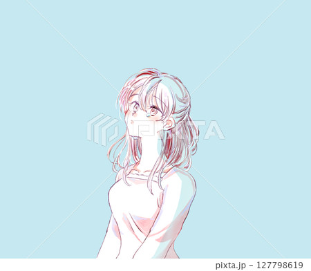 泣いている女性　上半身 127798619