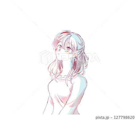 泣いている女性　上半身 127798620