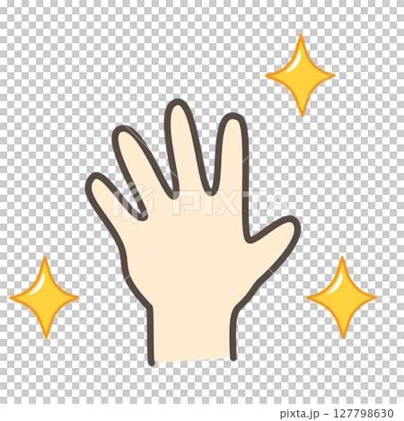 清潔なピカピカの手のイラスト 清潔なピカピカの手のイラスト 127798630