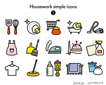 アイコン集 家事 アイコン集 家事 127799175