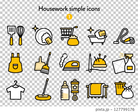 圖示集合家務 127799176