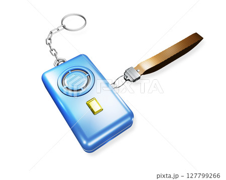 防犯イメージ (防犯ブザー/防犯アラーム)白バック 防犯イメージ (防犯ブザー/防犯アラーム)白バック 127799266