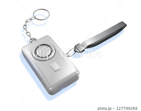 防犯イメージ （防犯ブザー／防犯アラーム）白バック 127799268