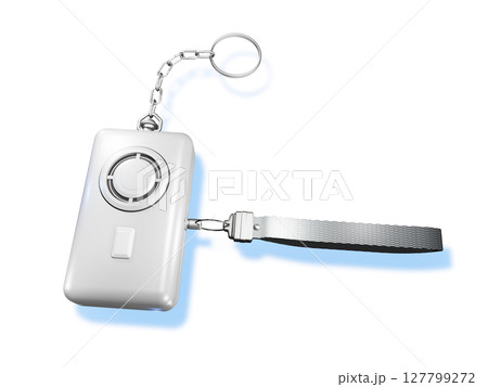 防犯イメージ (防犯ブザー/防犯アラーム)白バック 防犯イメージ (防犯ブザー/防犯アラーム)白バック 127799272