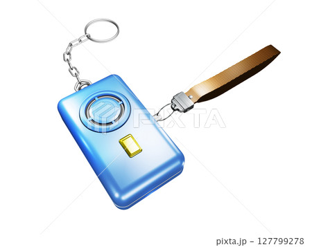 防犯イメージ （防犯ブザー／防犯アラーム）白バック 127799278