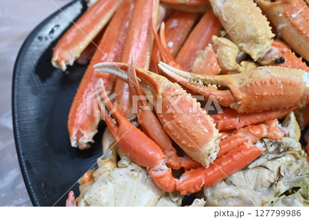 Korean seafood food. Korean steamed kingcrab 127799986