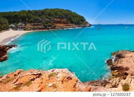 Ibiza cala Salada in san Antonio Abad at Balearic 127800287