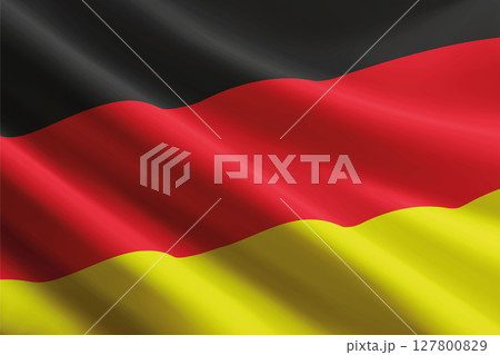 Germany flag waving in the wind, detailed silk texture Germany flag waving in the wind, detailed silk texture 127800829
