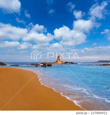 Cala Pregonda in Menorca at Balearic islands Cala Pregonda in Menorca at Balearic islands 127800912