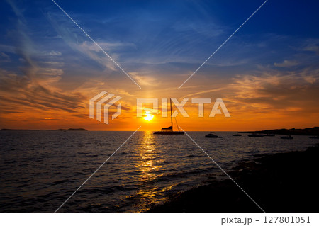 Ibiza san Antonio Abad de Portmany sunset 127801051