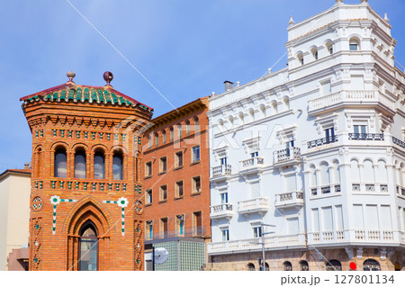 Aragon Teruel Mudejar city buildings in Spain Aragon Teruel Mudejar city buildings in Spain 127801134