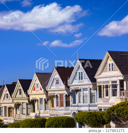 San Francisco Victorian houses in Alamo Square California San Francisco Victorian houses in Alamo Square California 127801271
