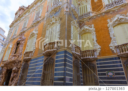 Valencia Palacio Marques de Dos Aguas palace facade 127801363