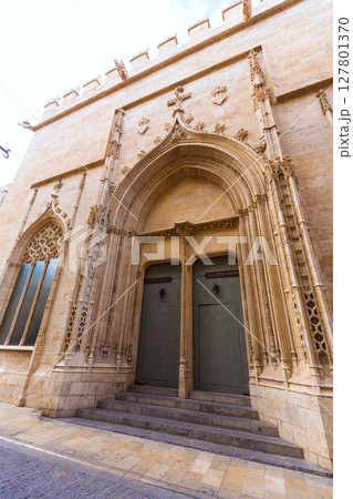 Valencia La Lonja gothic facade UNESCO heritage Spain Valencia La Lonja gothic facade UNESCO heritage Spain 127801370