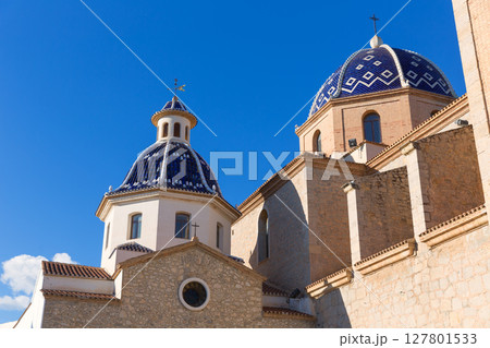 Altea old village Church typical Mediterranean at Alicante Altea old village Church typical Mediterranean at Alicante 127801533
