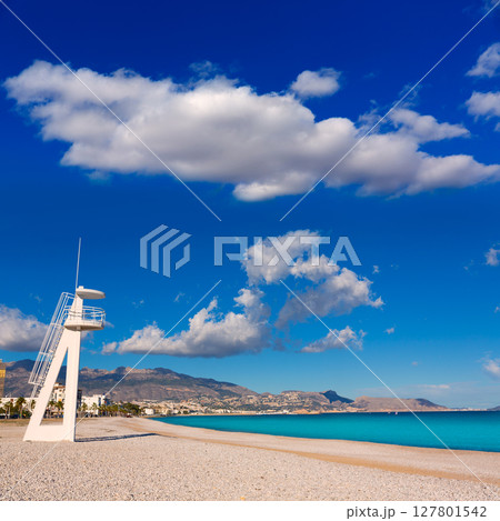 Altea Playa del Albir of white stones in Alicante Spain 127801542