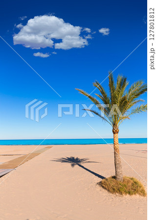 Gandia beach in Valencia Mediterranean Spain 127801812