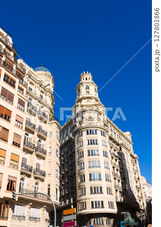 Valencia plaza del Ayuntamiento city town hall square Spain 127801866