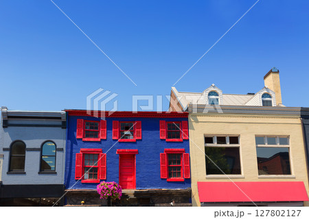 Georgetown historical district facades Washington 127802127