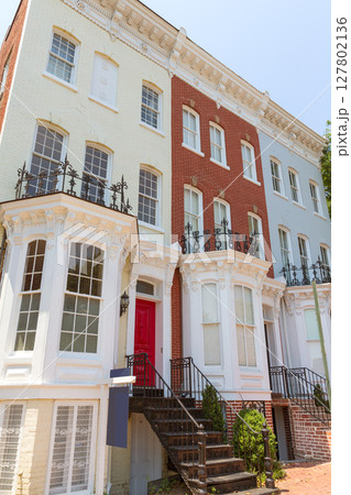 Georgetown historical district facades Washington 127802136
