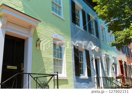 Georgetown historical district facades Washington 127802151