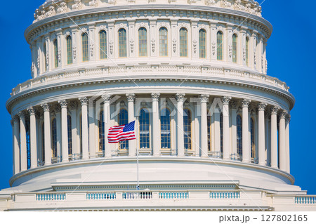 Capitol building Washington DC american flag USA Capitol building Washington DC american flag USA 127802165