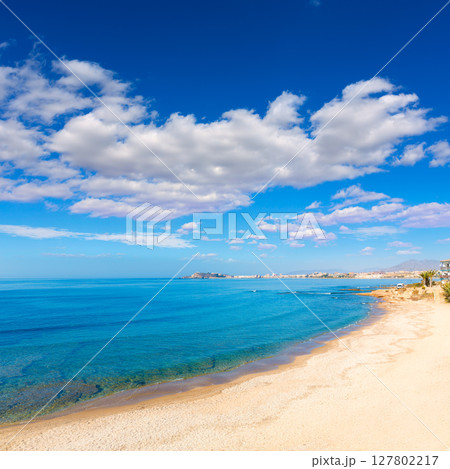 Mazarron beach in Murcia Spain at Mediterranean 127802217