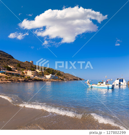 La Azohia beach Murcia in Mediterranean Spain 127802299